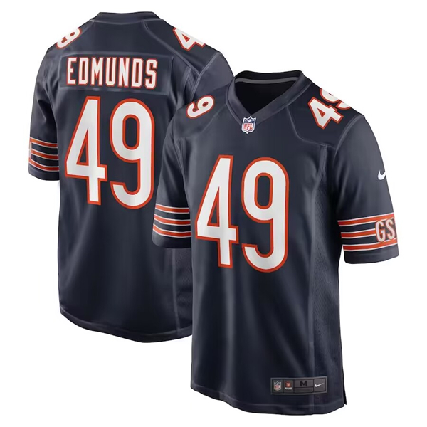 Men's Chicago Bears #49 Tremaine Edmunds Navy Stitched Game Jersey Men's Chicago Bears #49 Tremaine Edmunds Navy Stitched Game Jersey